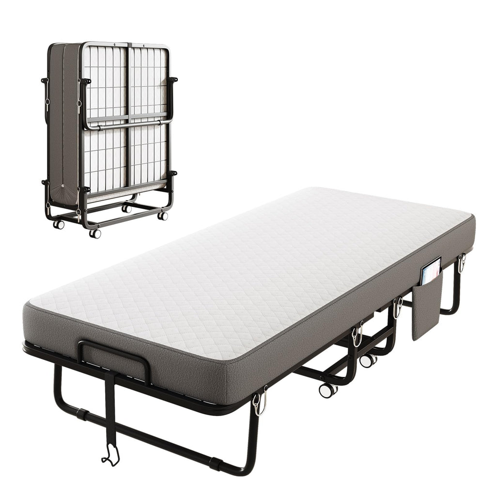 Folding Bed with Memory Foam Mattress A7867