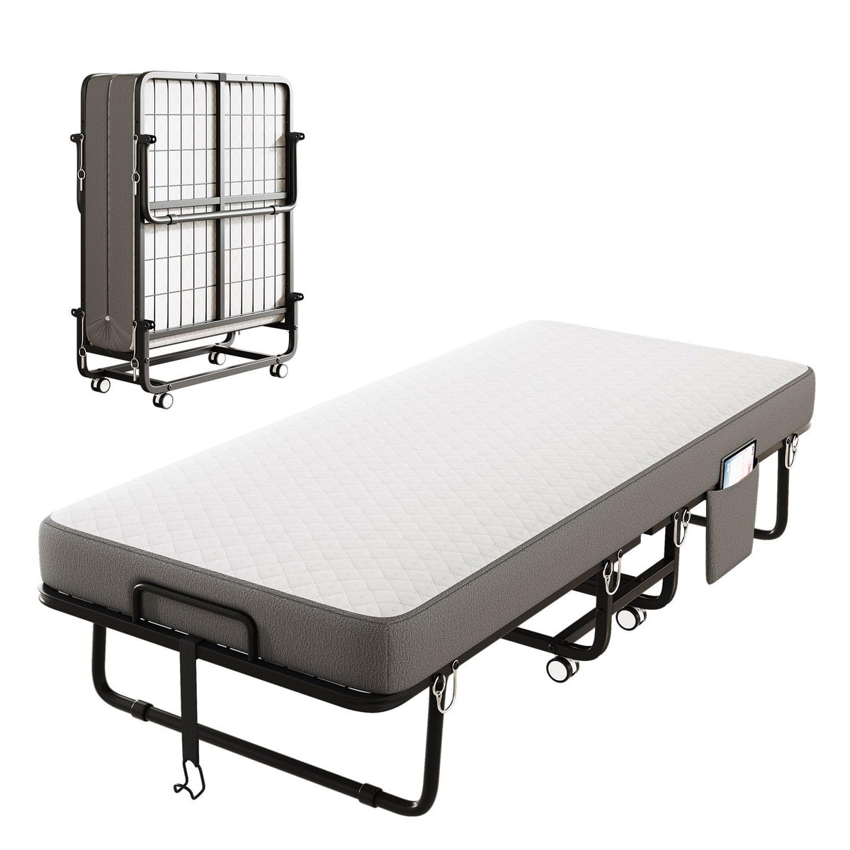 Folding Bed with Memory Foam Mattress A7867