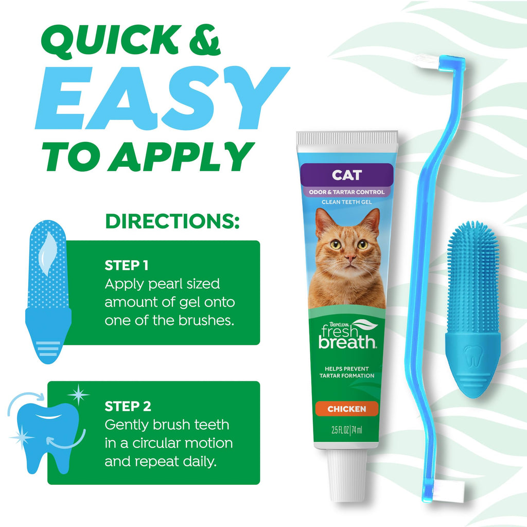 Cat Toothbrush and Toothpaste Kit F7541