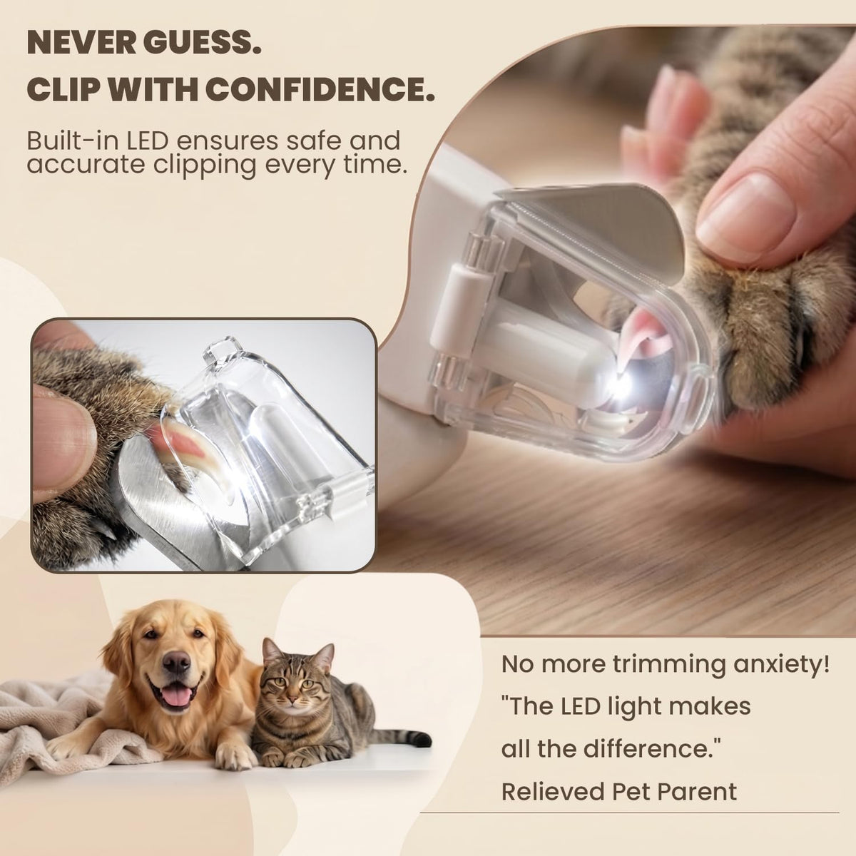 2-in-1 Dog & Cat Nail Clipper and Grinder with Light G19894