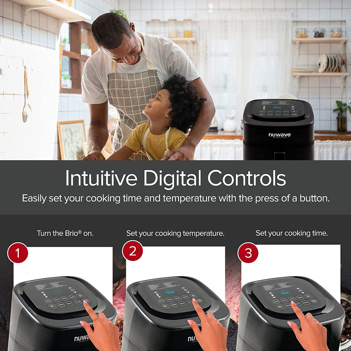 6-Quart Digital Air Fryer with Probe S8337
