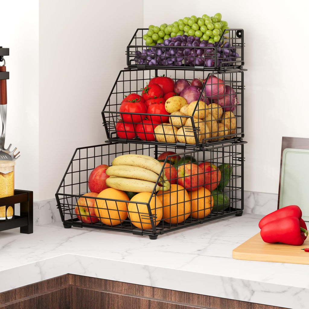 3-Tier Stackable Wire Fruit Basket M57734