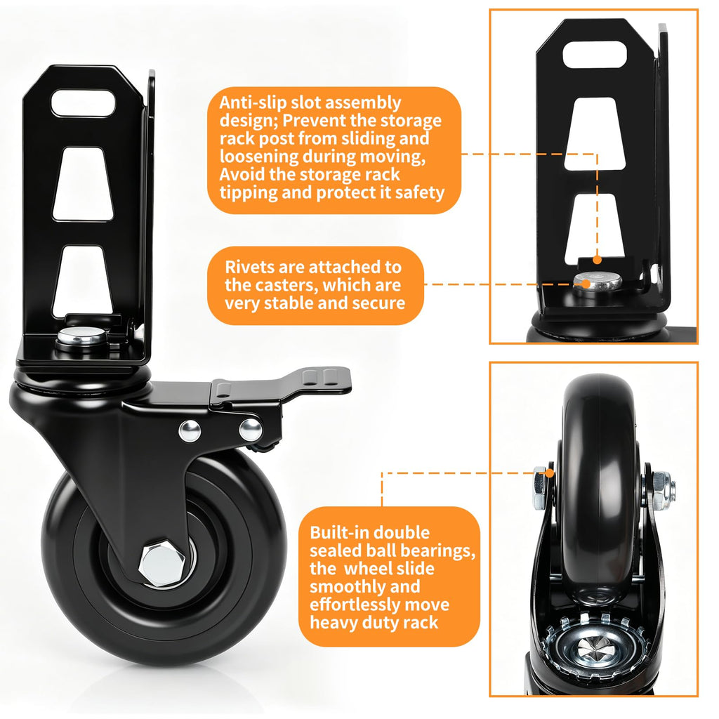 4" Storage Rack Caster Wheels D53539