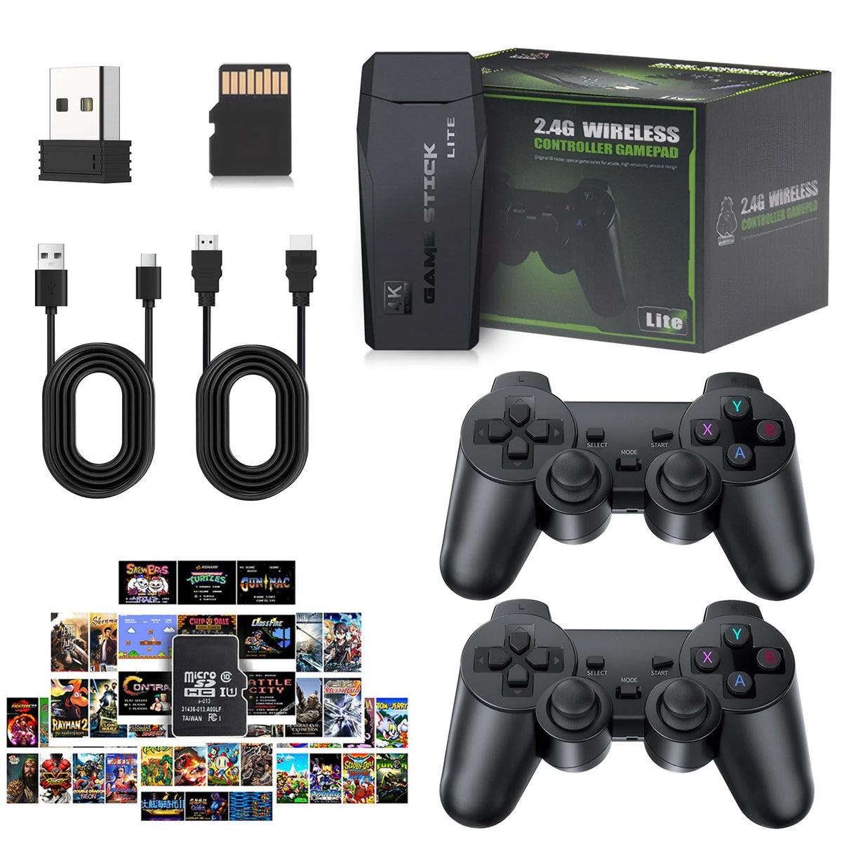 Retro Game Console with 2.4G Dual Controllers Y41093