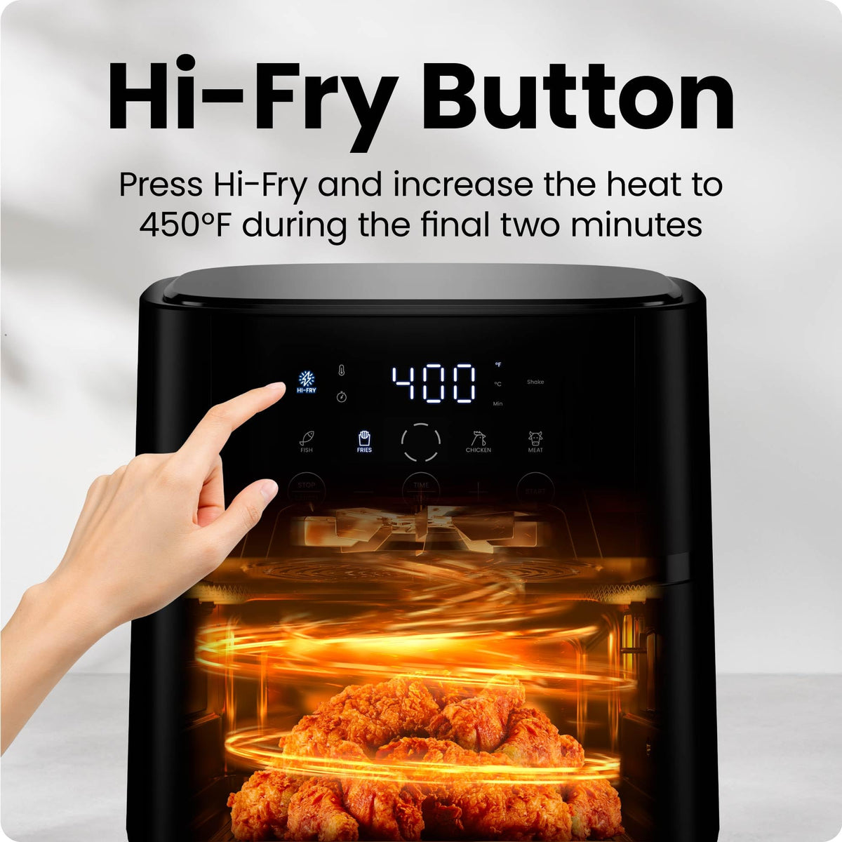 6 QT Compact Nonstick Air Fryer H2204