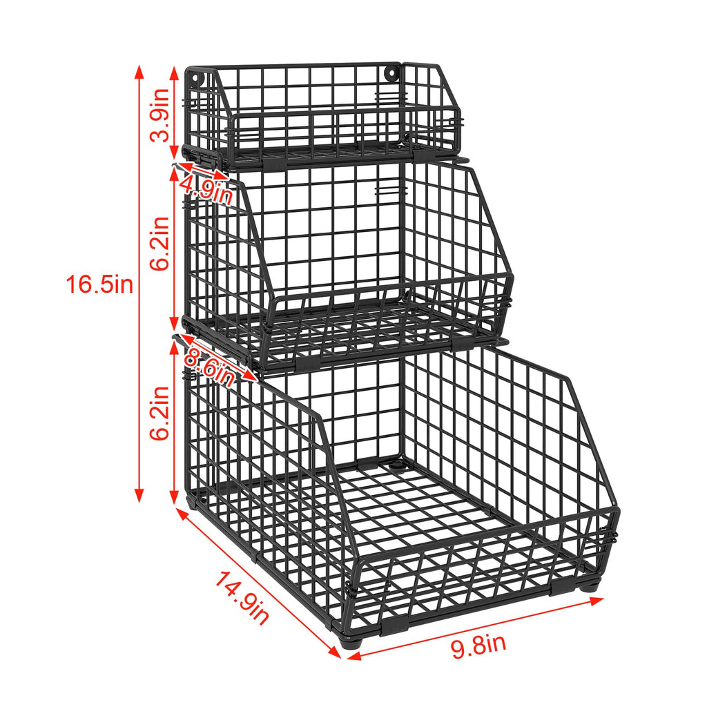 3-Tier Stackable Wire Fruit Basket M57734