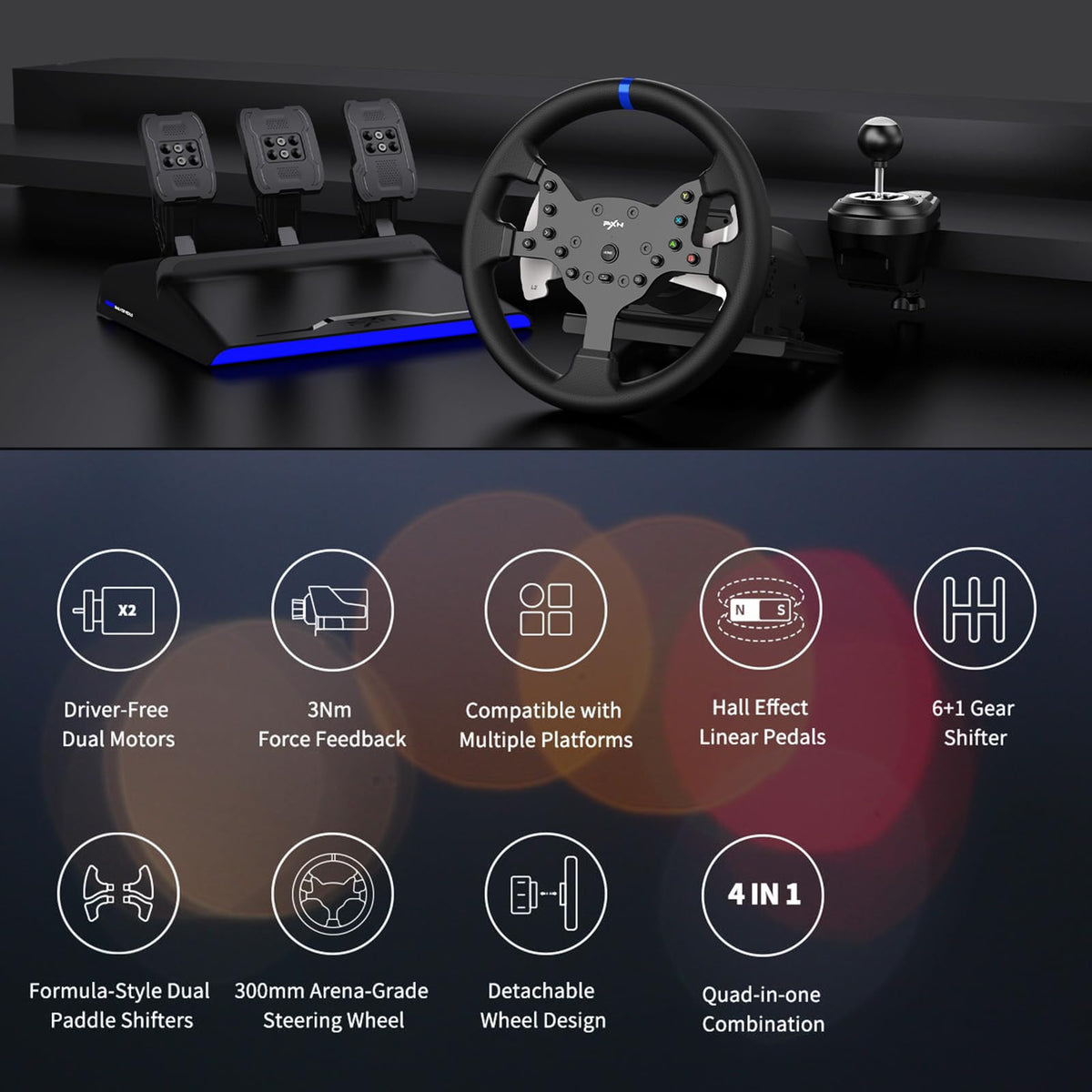 Force Feedback PC Racing Wheel U3238