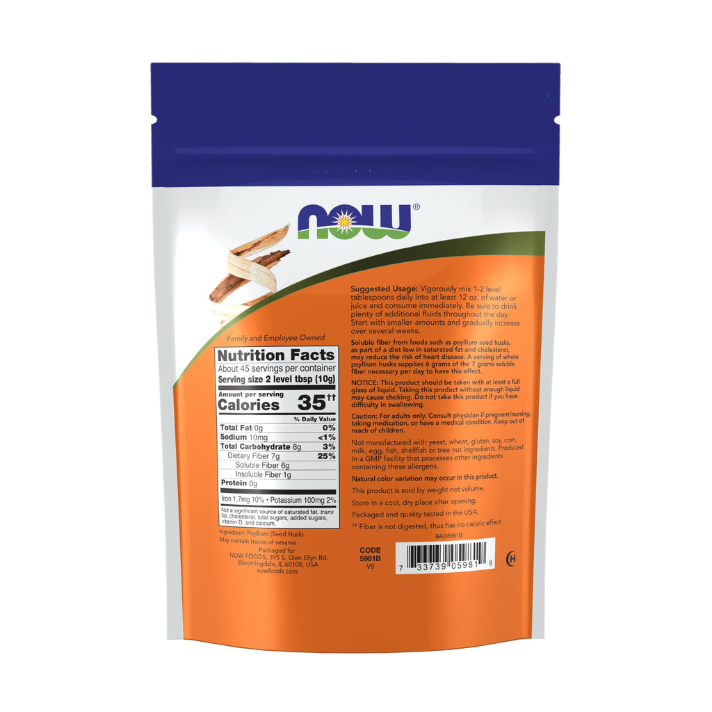 Whole Psyllium Husks Soluble Fiber 16 oz Q5780