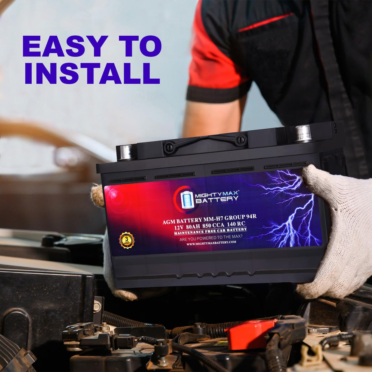 12V 80AH 850 CCA Replacement Battery U155