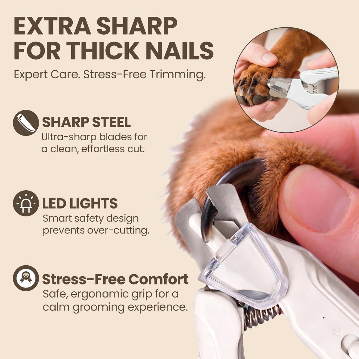 2-in-1 Dog & Cat Nail Clipper and Grinder with Light G19894