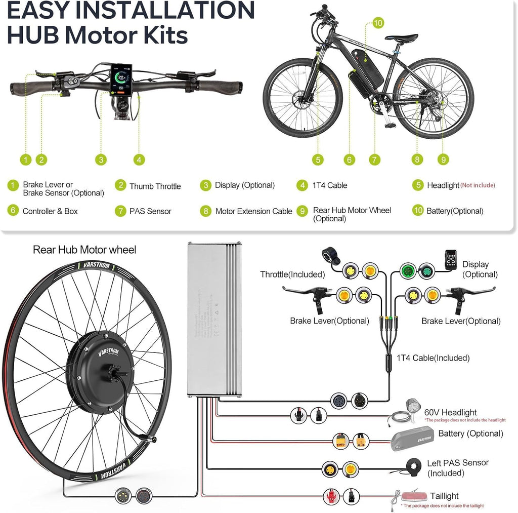 48V 1000W Ebike Conversion Kit E980