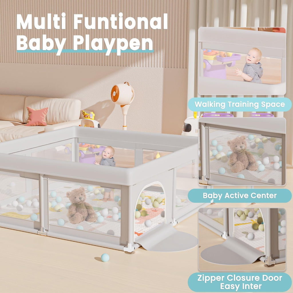 Baby Playpen with Mat, 50x50 Inch T5526