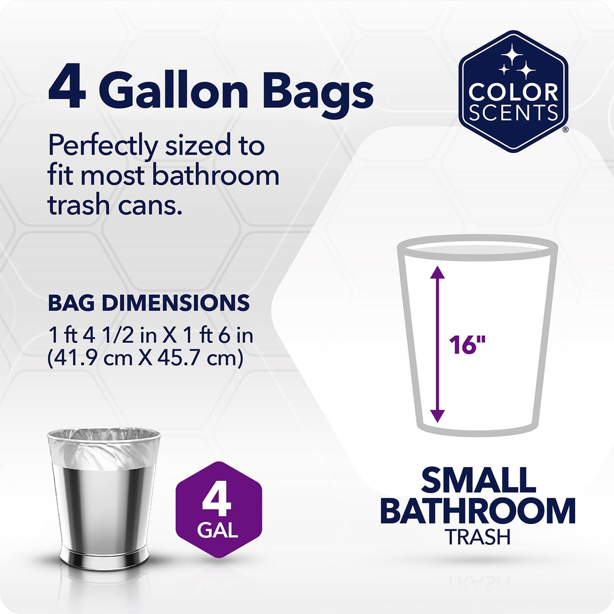 4 Gallon Drawstring Trash Bags 720 Bags V1853