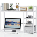 White Wood Desk Shelf with Drawer D319