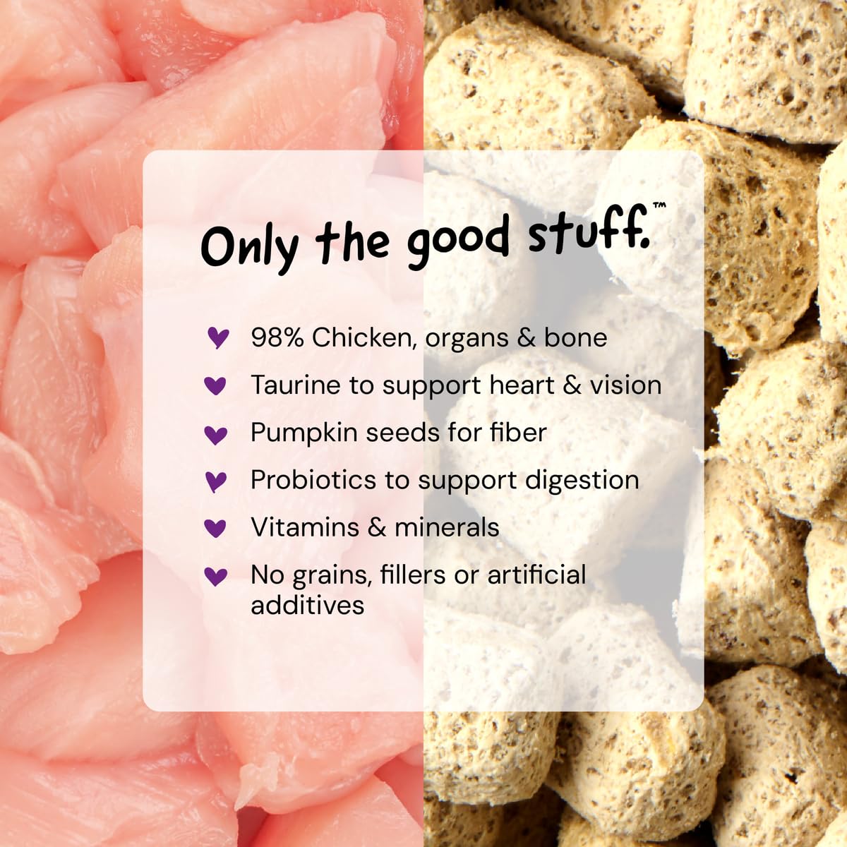 Freeze-Dried Raw Chicken Cat Food 3.5 oz S54557