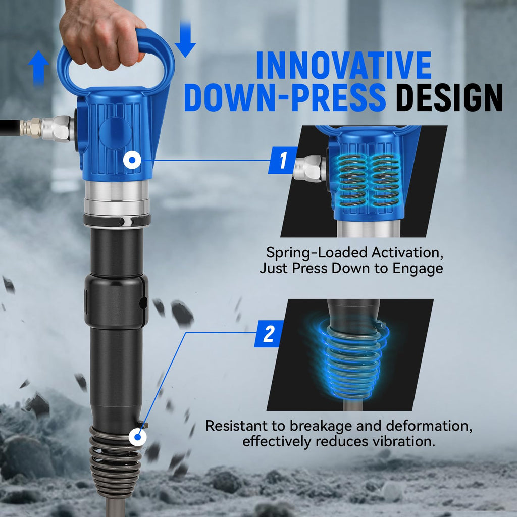 Pneumatic Hammer Shovel, 2 Heavy-Duty Air Chisels V745770