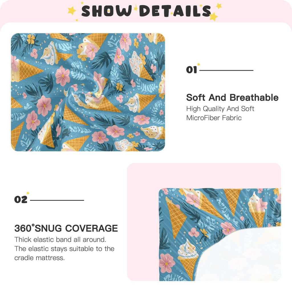 Soft Breathable Microfiber Fitted Crib Sheet Q5929