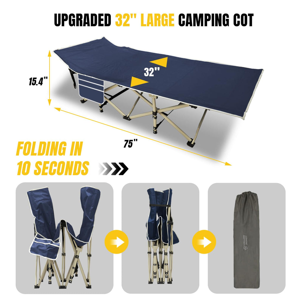 Folding Camping Cot with Mattress and Carry Bag R79974