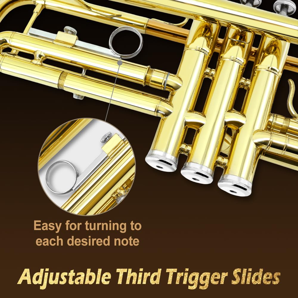 Standard Trumpet Set with Hard Case, 7C Mouthpiece, Cleaning Kit R95823