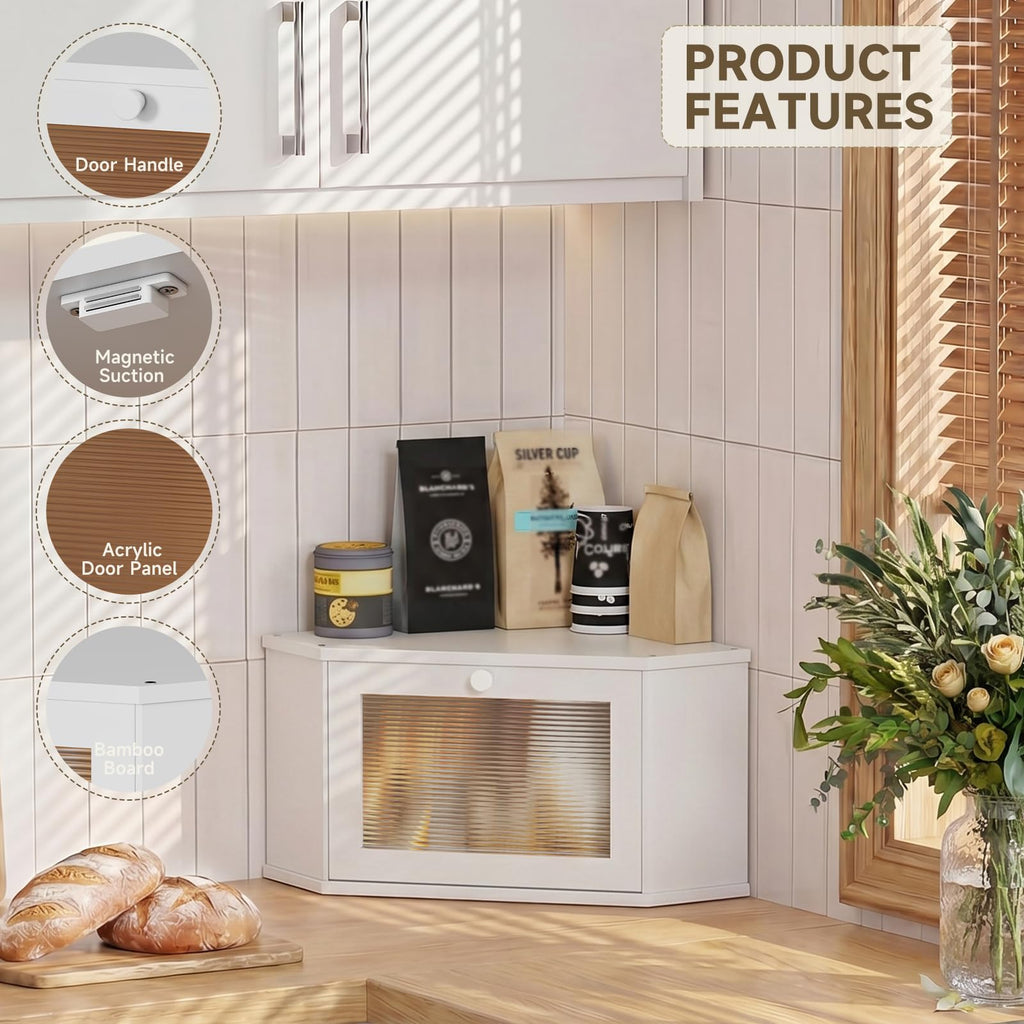 White Medium Bread Box B6771