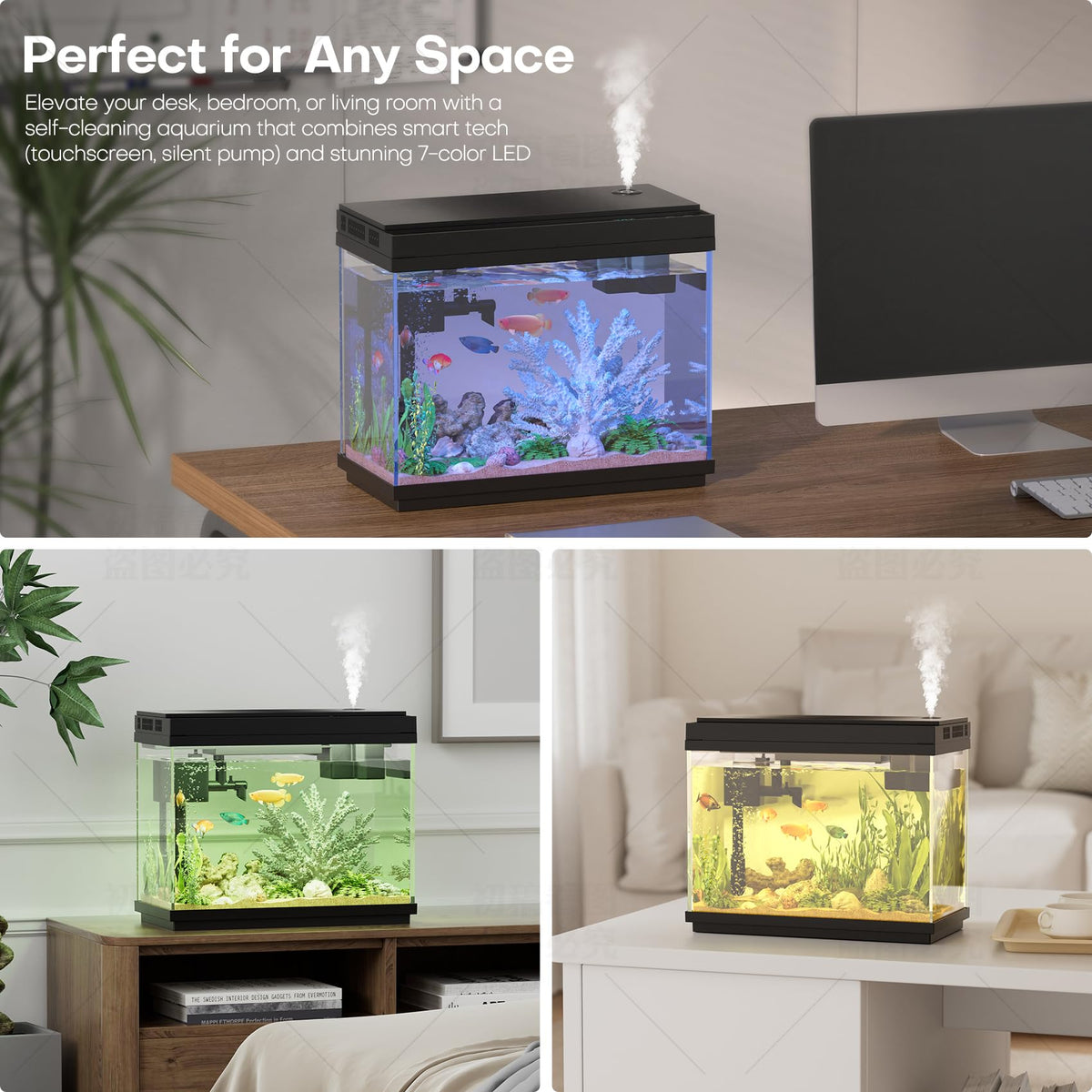 2.5 Gal Self-Cleaning Aquarium Starter Kit F777