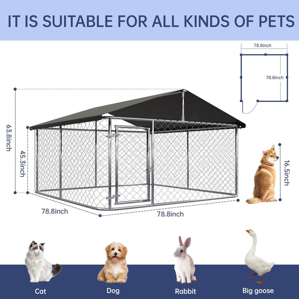 Heavy Duty Steel Dog Kennel with Secure Lock I98017