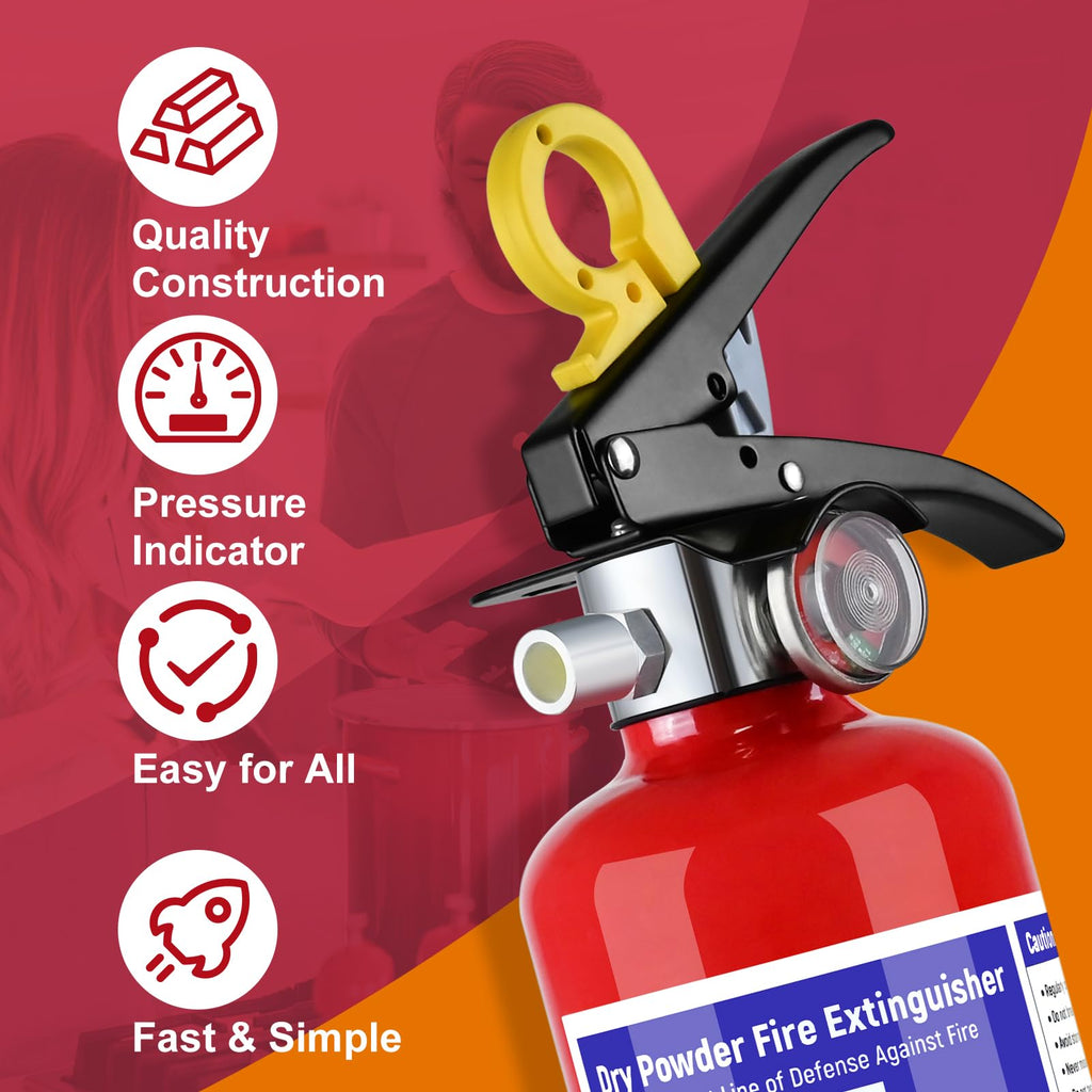 2 Pack 2.5 lb ABC Dry Chemical Fire Extinguisher H289391