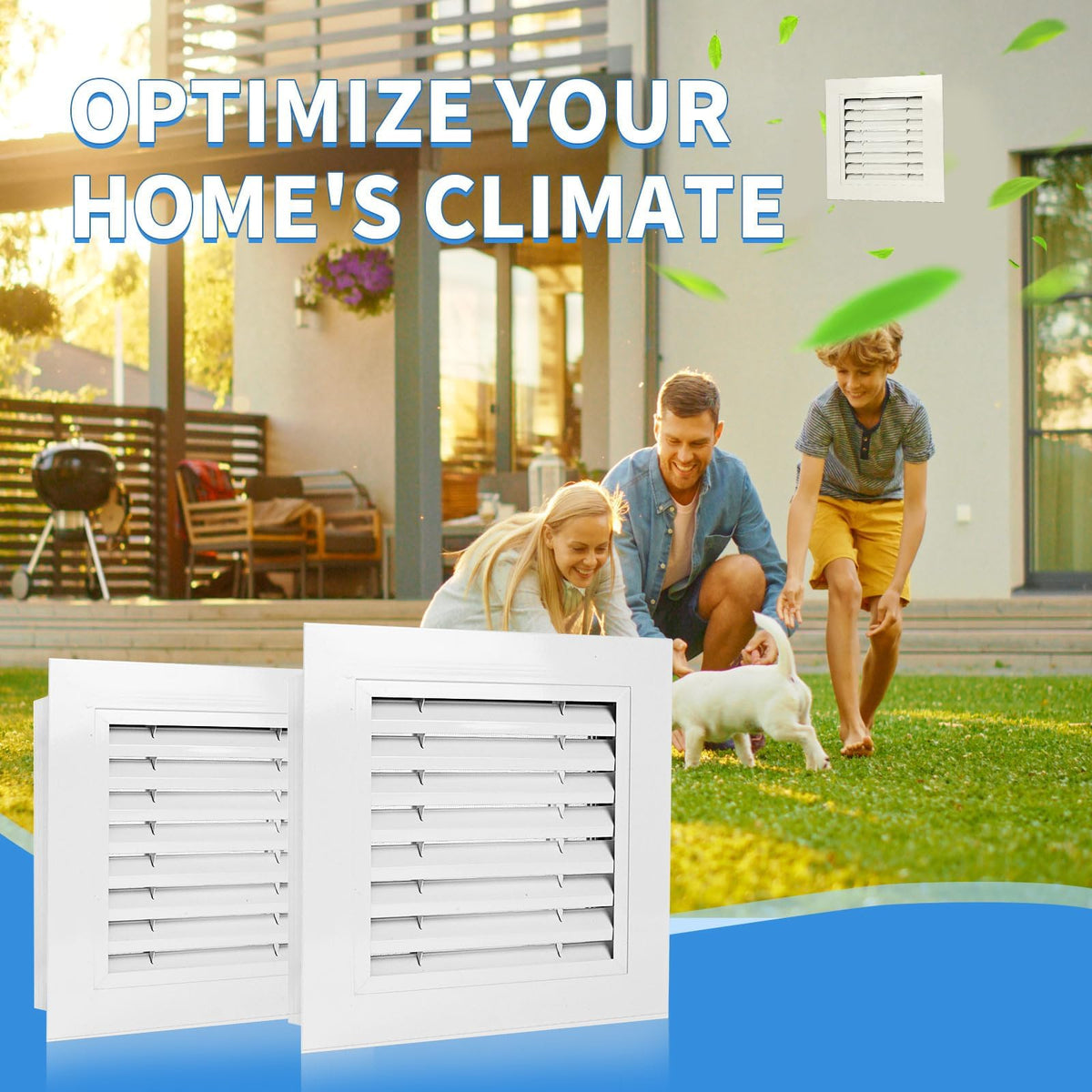 14" x 14" Aluminum Gable Vents with Screen, 2 Pack C75413