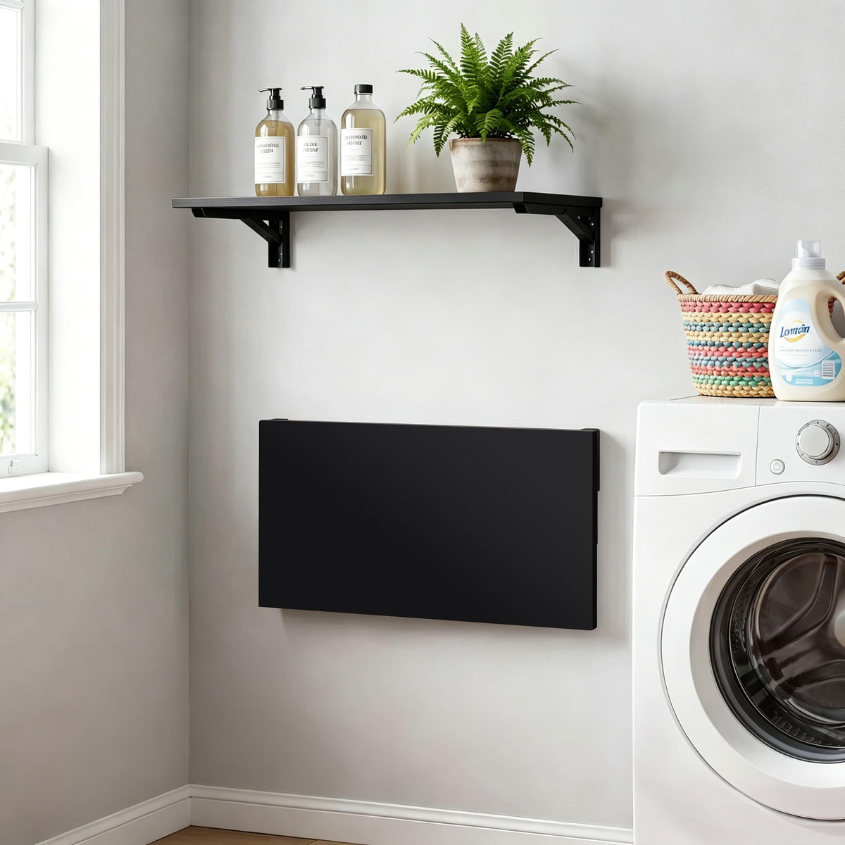Wall Mounted Folding Table 30x20IN Black M30498