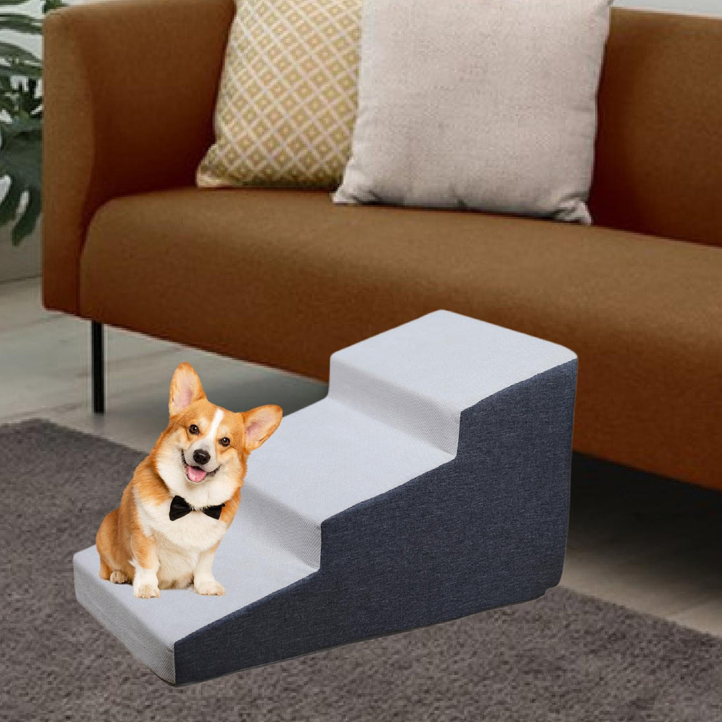 3 Step Dog Stairs Non-Slip Dark Gray R86030