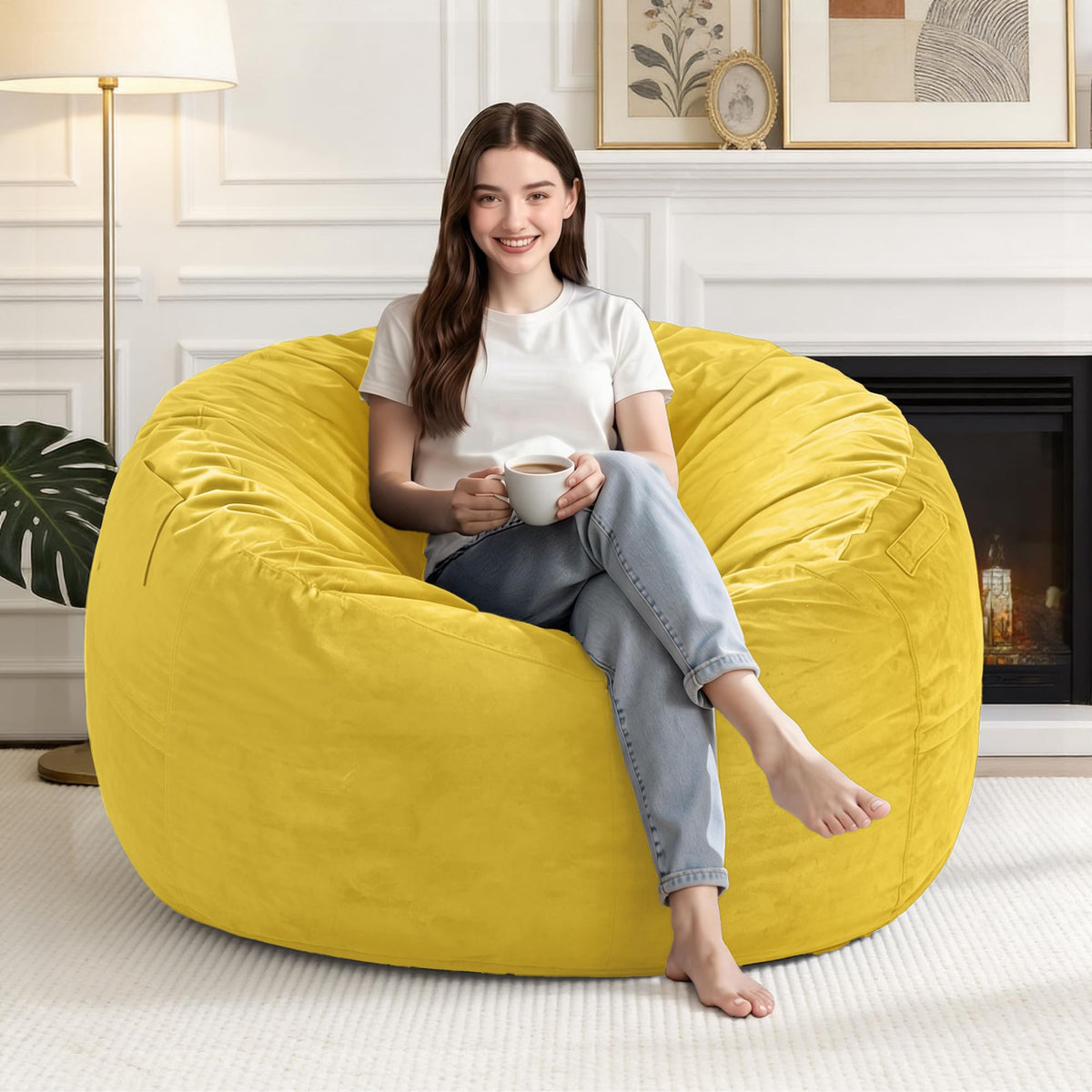 3FT Bean Bag Chair with Washable Cover L516