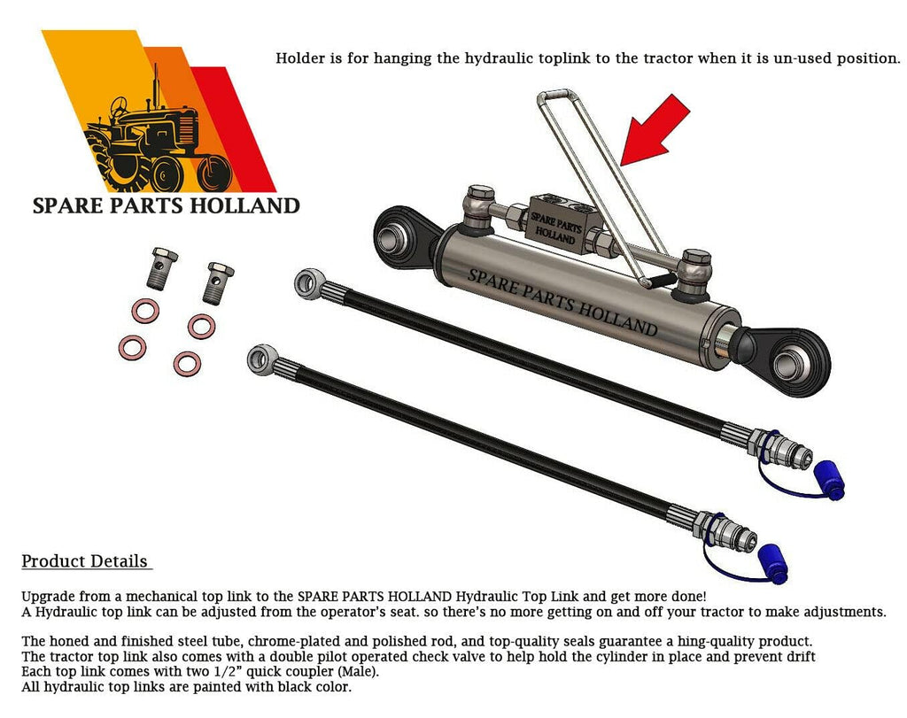 Hydraulic Top Link Cat 1-1 with Locking Block J656188