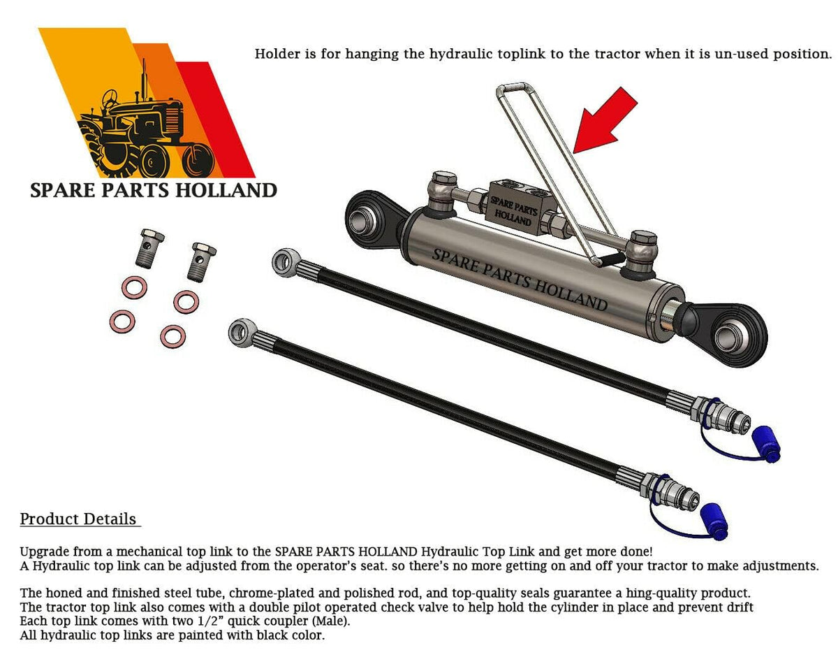Hydraulic Top Link Cat 1-1 with Locking Block J656188