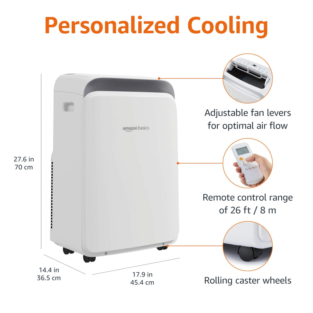 3-In-1 Portable Air Conditioner with Remote, 10000 BTU, White W21014