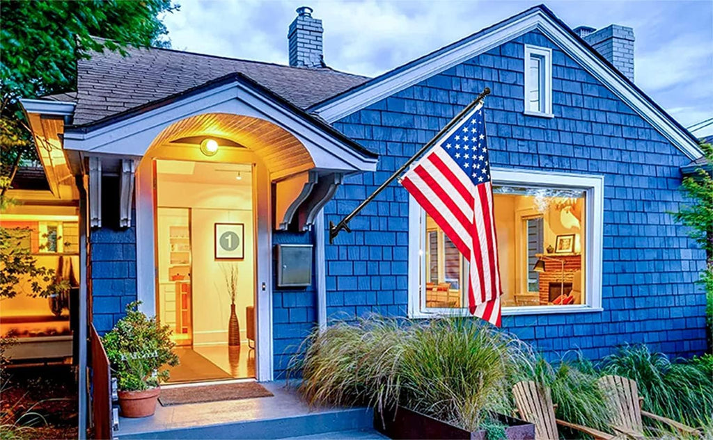 5ft Tangle Free Flag Pole Kit with 3x5 US Flag E5044