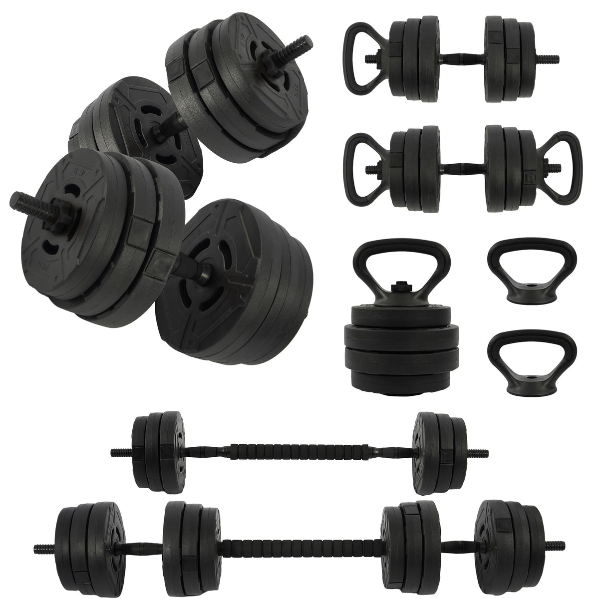 Adjustable Dumbbell Set 60 Lbs Black G423815