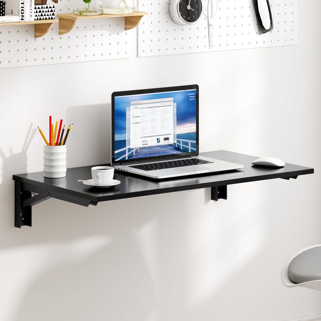 Wall Mounted Folding Table 30x20IN Black M30498