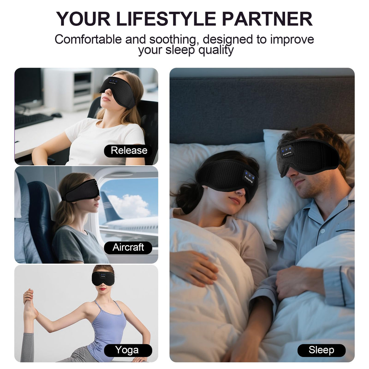 Sleep Mask with Bluetooth Headphones A102