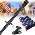 5ft Tangle Free Flag Pole Kit with 3x5 US Flag E5044