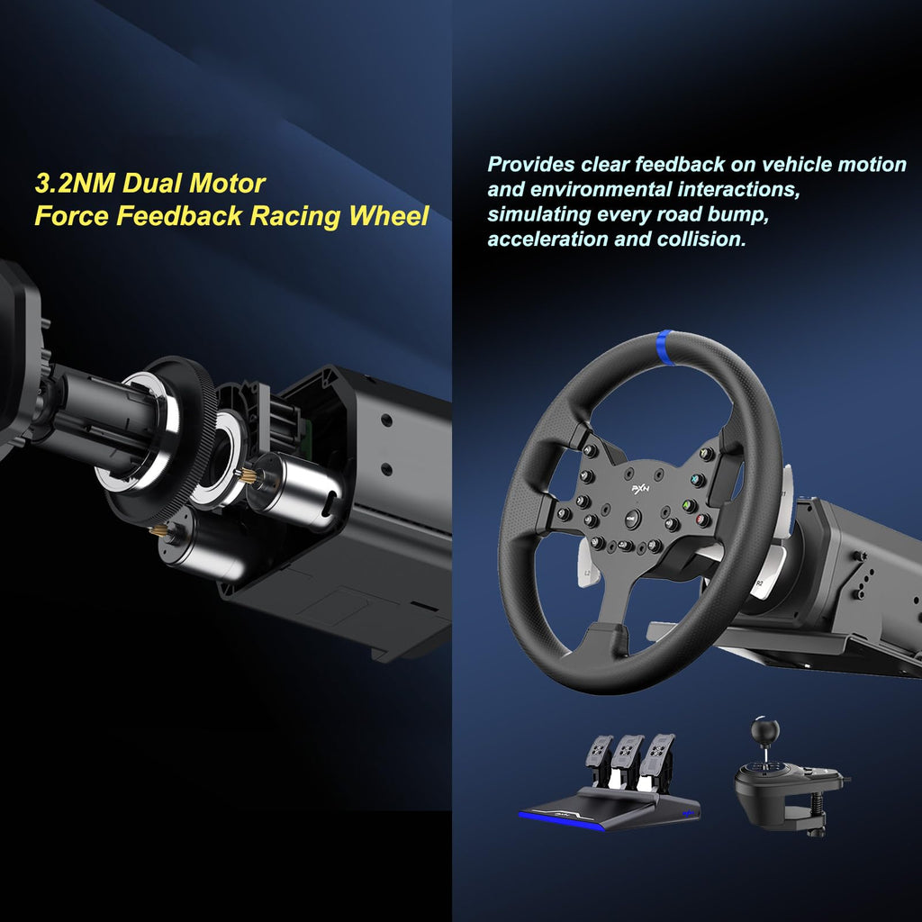 Force Feedback PC Racing Wheel U3238