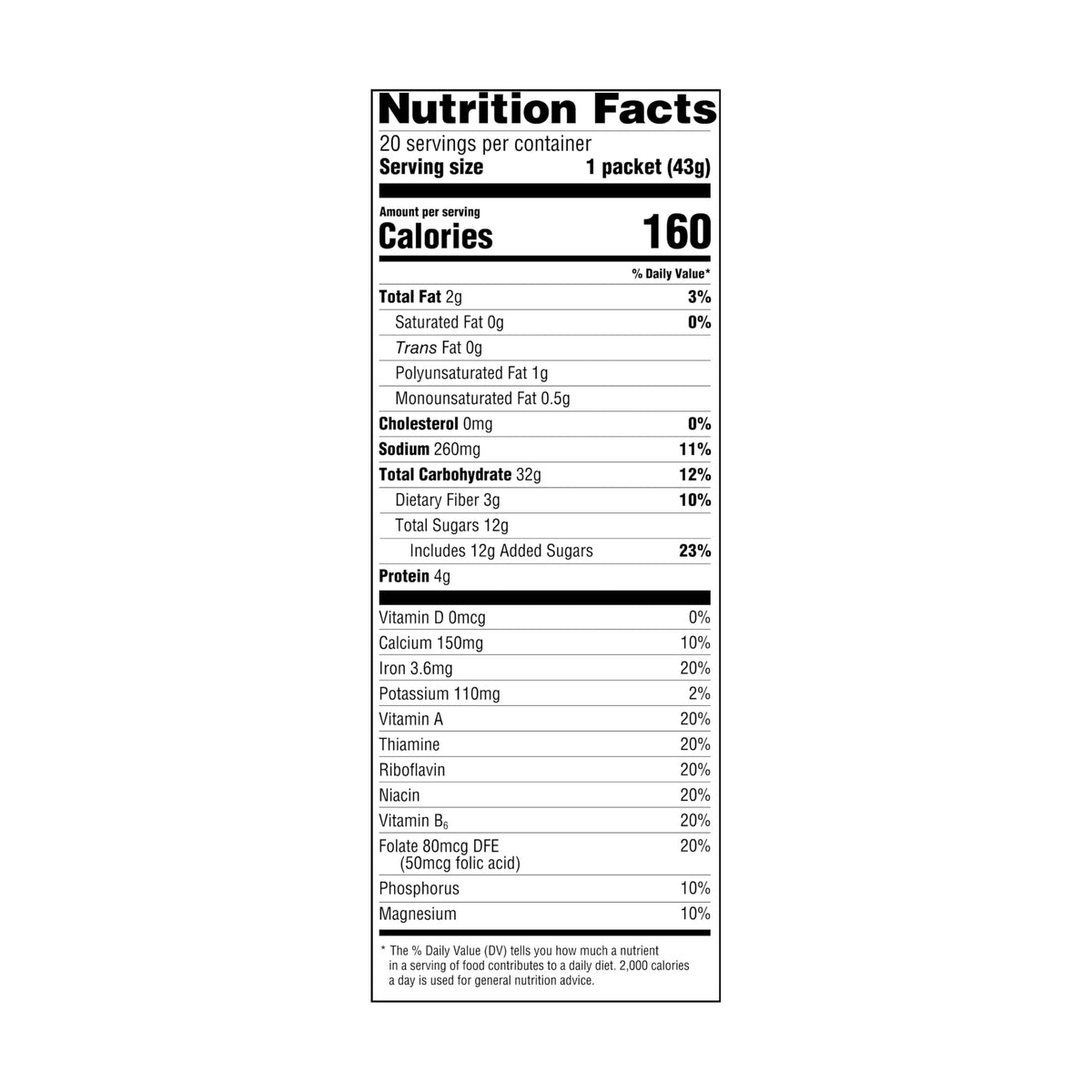 Maple & Brown Sugar Instant Oatmeal, 1.51 Oz, Pack of 40 W130565