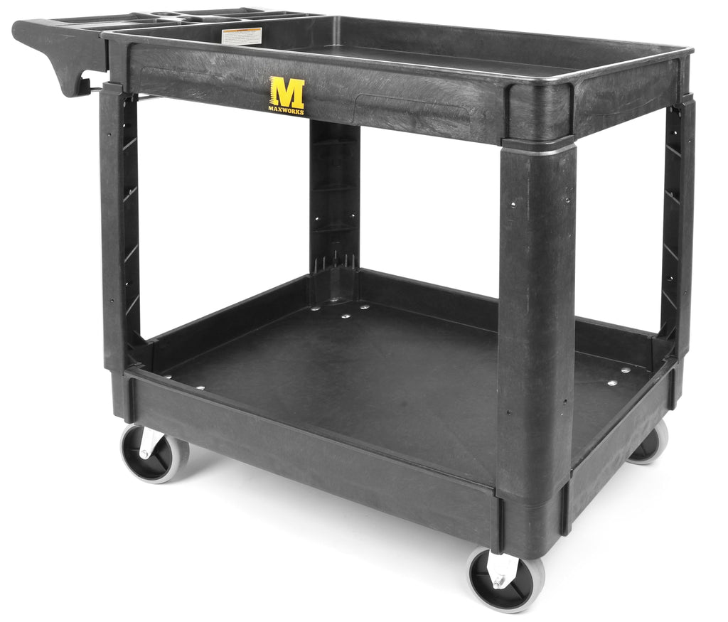 Heavy Duty 2-Shelf Polypropylene Utility Cart 500 lb Capacity V57909