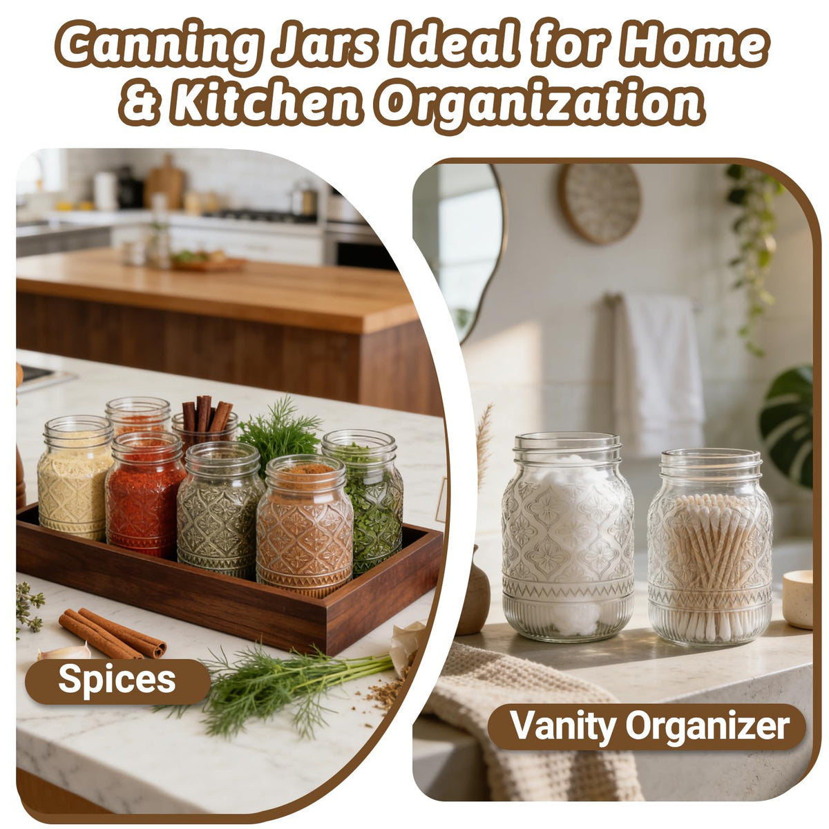 16oz Embossed Mason Jars 15-Pack with Airtight Lids X526