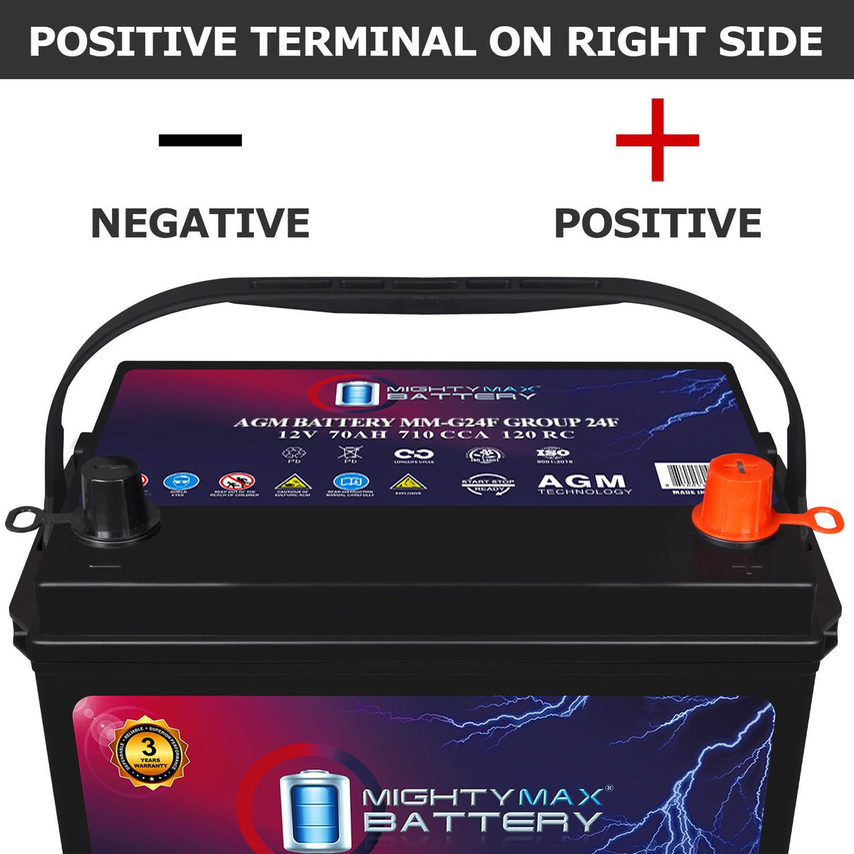 12V 70Ah AGM Replacement Battery S11876