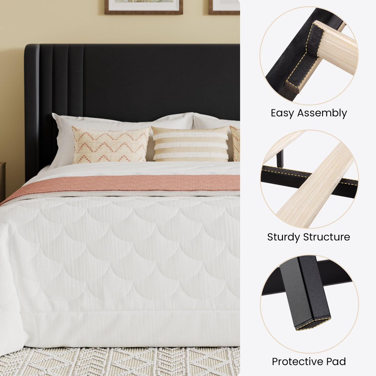 Queen Velvet Upholstered Bed Frame Q99709