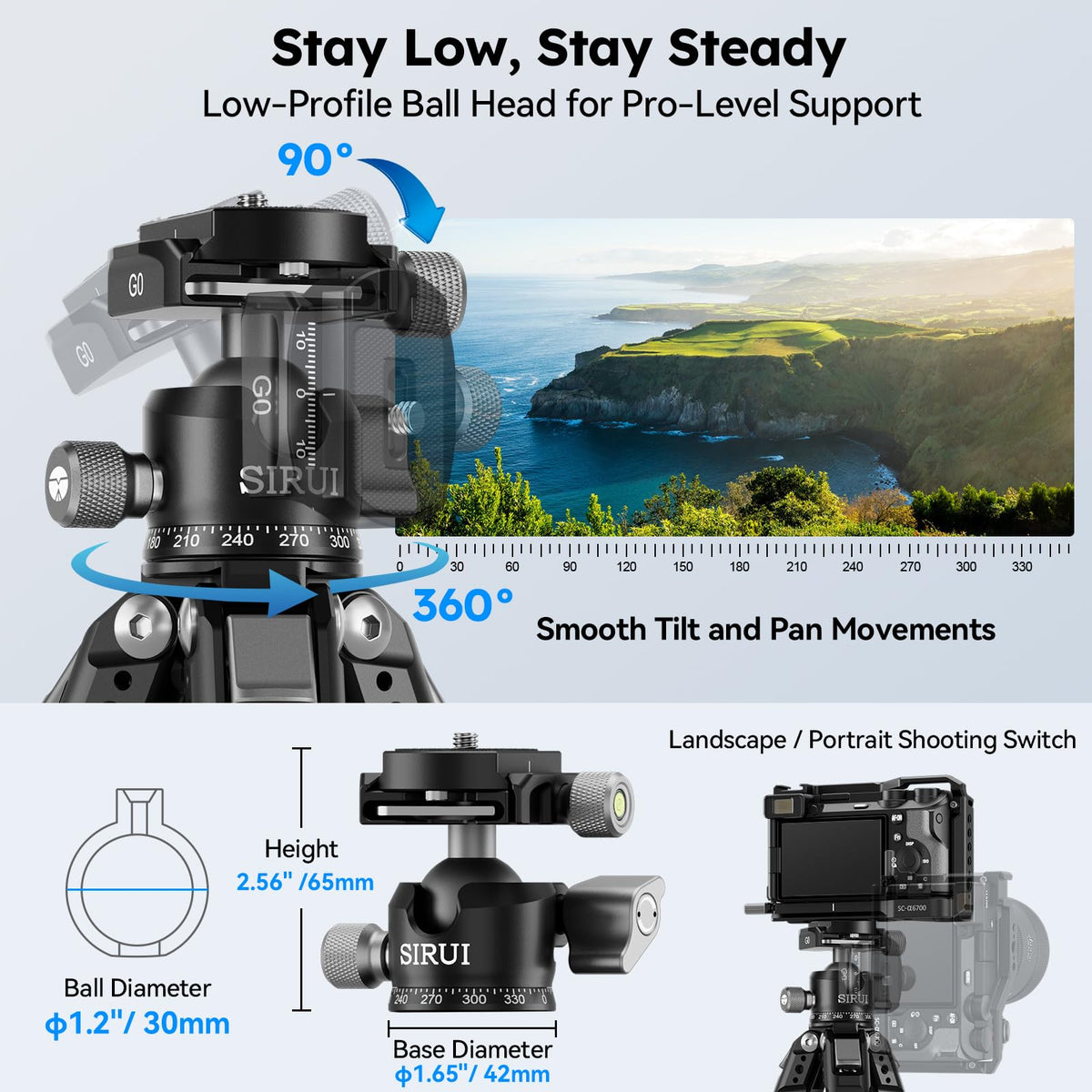 Carbon Fiber Travel Tripod with Quick Release Plate D1524
