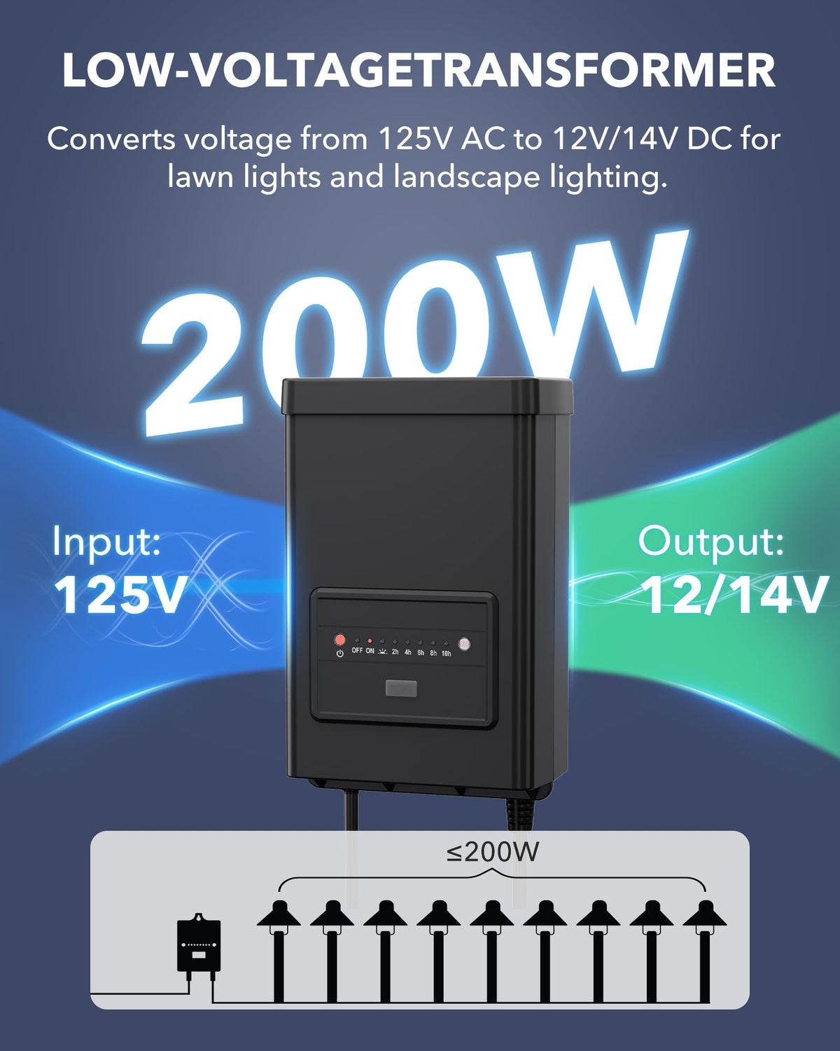 200W Low Voltage Landscape Transformer M349672