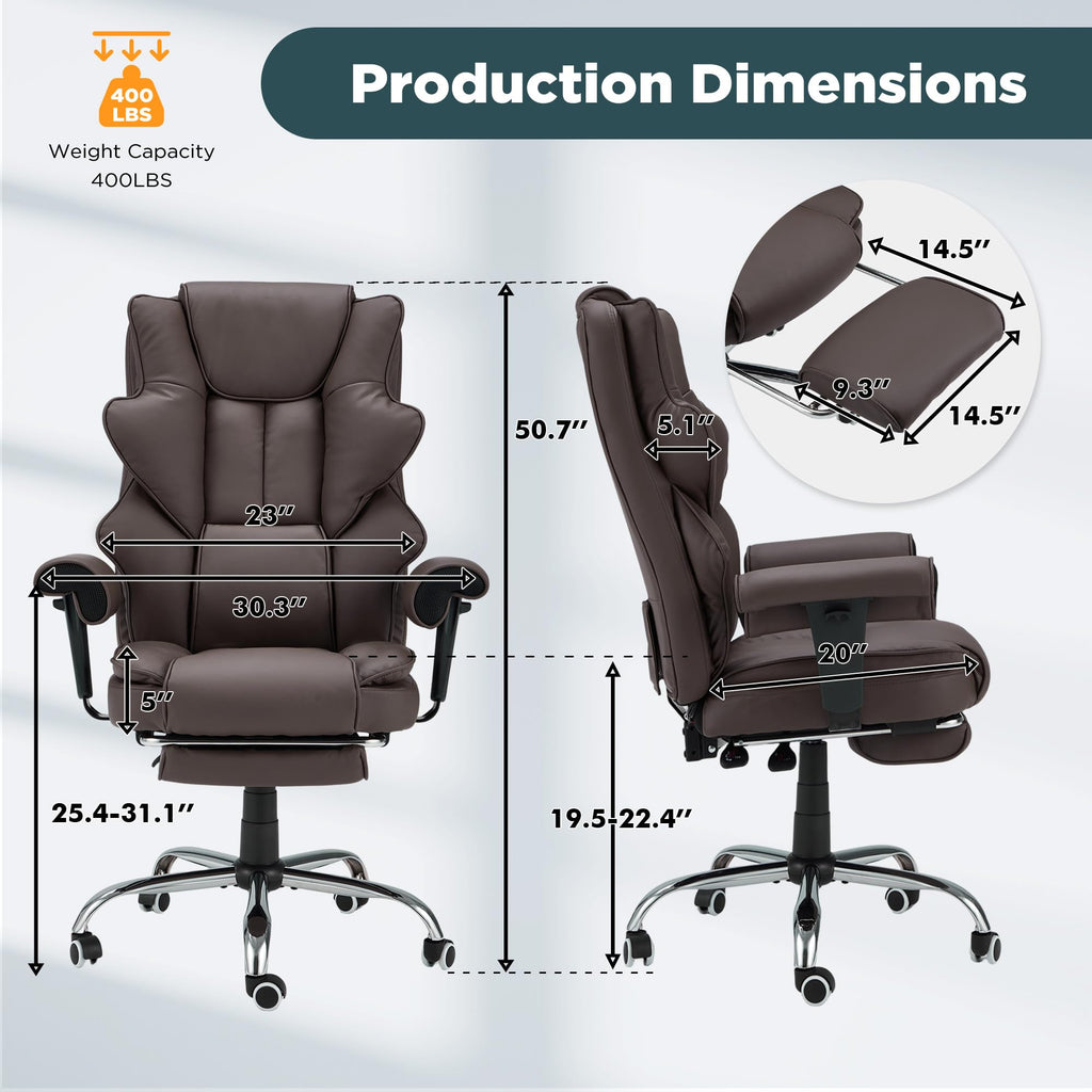 Brown Ergonomic Office Chair G1360