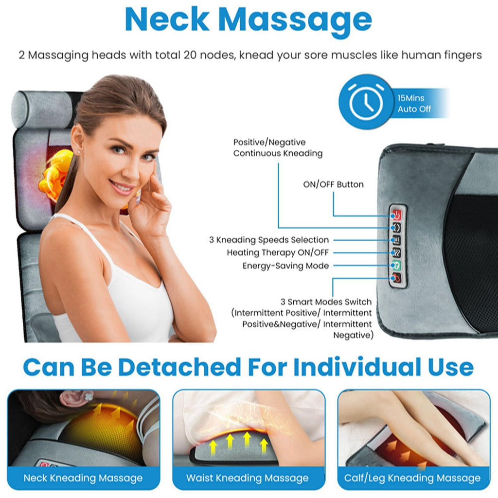 Full Body Electric Heating Vibration Massage Mat Cushion N5889