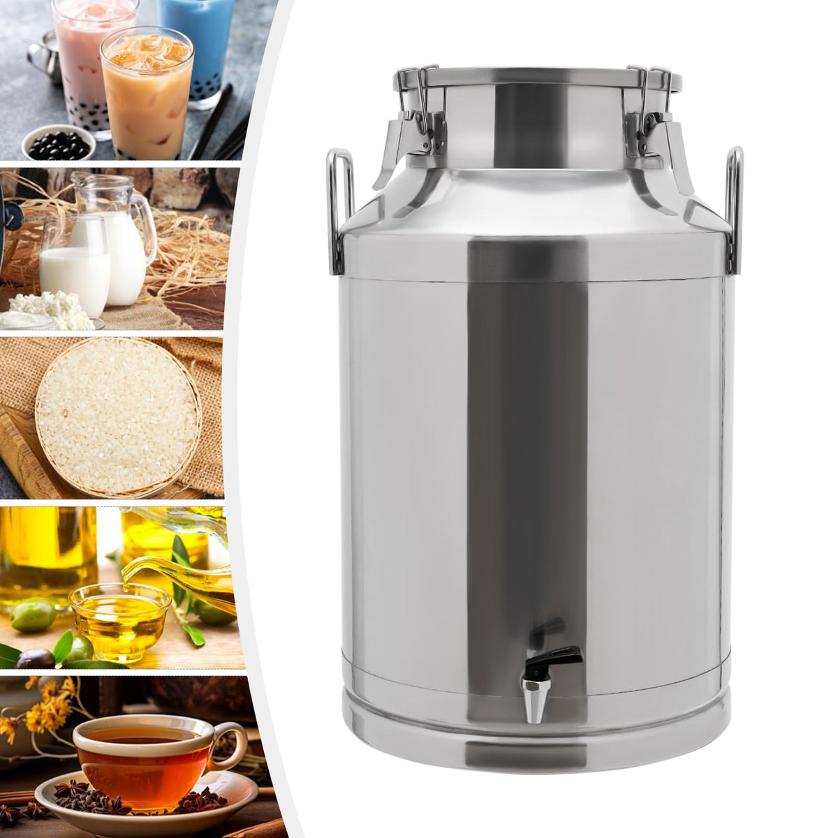 60L Stainless Steel Milk Can with Faucet J5542